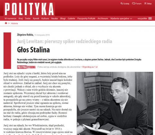 Polityka Jurij Lewitan